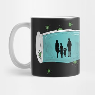 Face mask Coronavirus family Mug